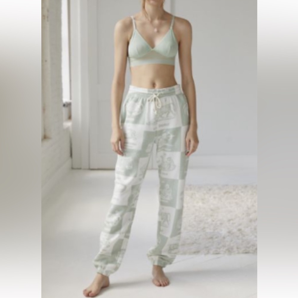 Zodiac print fleece jogger